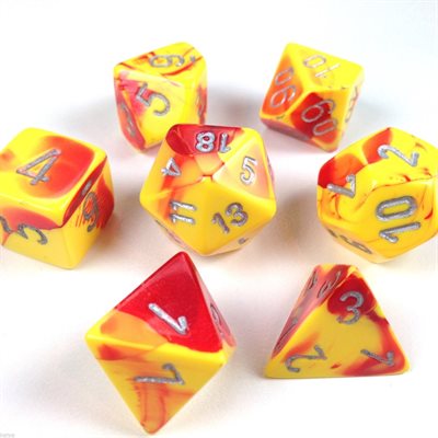 Gemini: 7Pc Red-Yellow / Silver