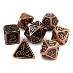 7 Pc RPG Set: Drakona Eldric Cuprum (No Amazon Sales)