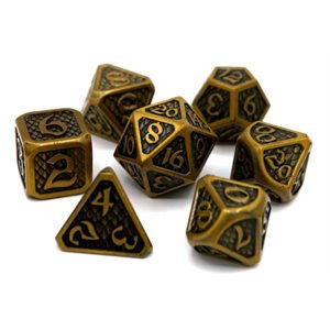 7 Pc RPG Set: Drakona Eldric Electrum (No Amazon Sales)