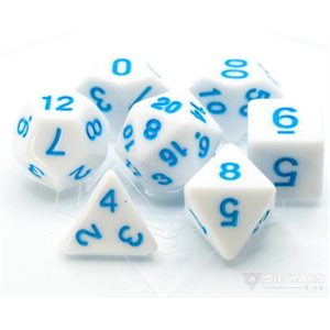 7 Pc RPG Set: White with Pastel Blue (No Amazon Sales)