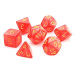 7 Pc RPG Set: Red Swirl with Gold (No Amazon Sales)