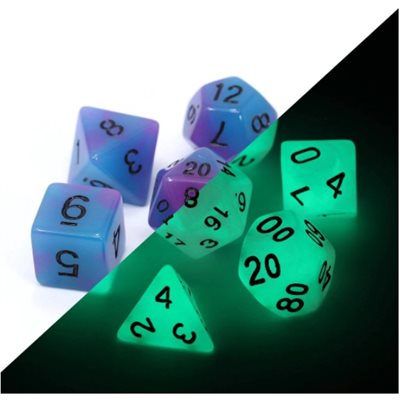 7 Pc RPG Set: Glow-in-the-Dark: Eldritch Blast (No Amazon Sales)