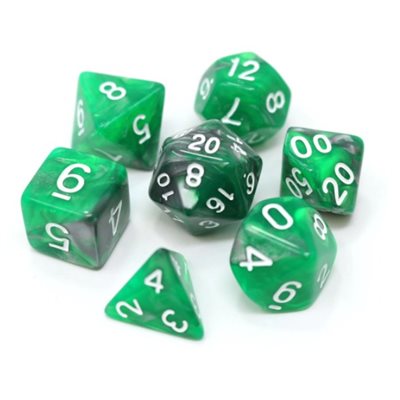 7 Pc RPG Set: Emerald Ore (No Amazon Sales)