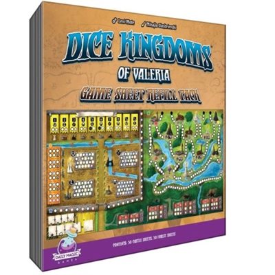 Dice Kingdoms of Valeria: Sheet Refill Pack (No Amazon Sales)