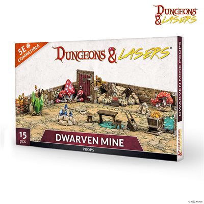 Dungeons & Lasers: Half-Height Walls: Dwarven Mine Props