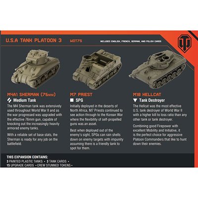 World of Tanks: U.S.A. Tank Platoon 3 (M4A1 Sherman - 76mm, M7 Priest, M18 Hellcat)