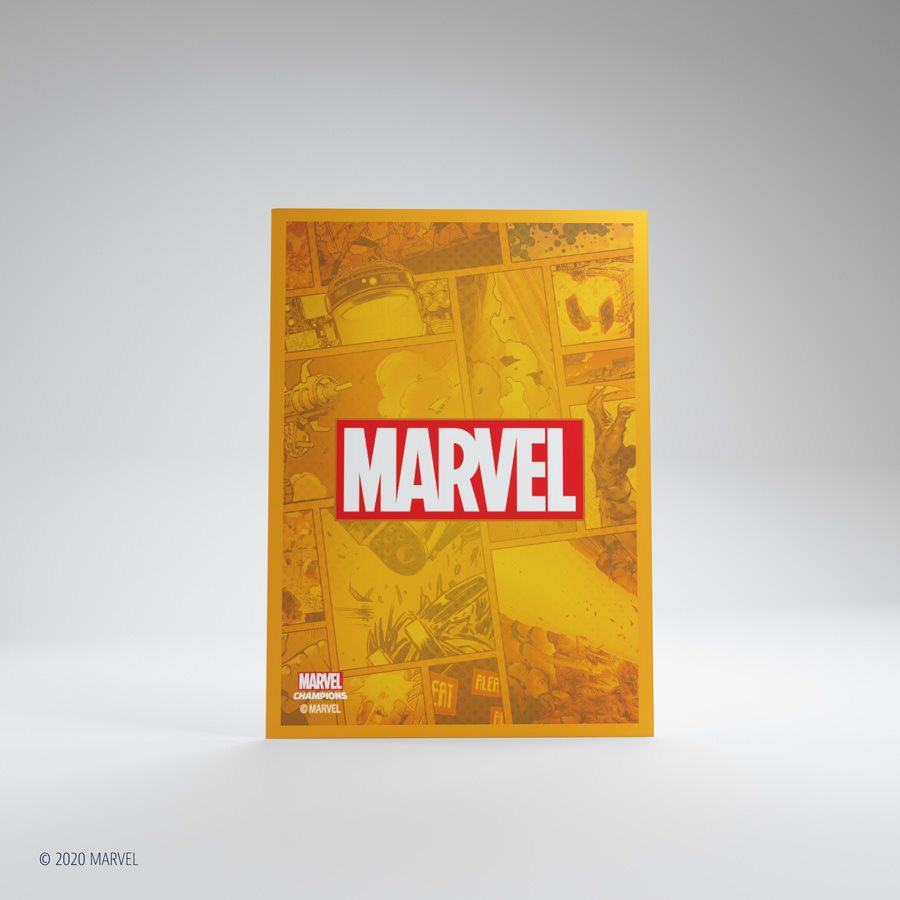 Sleeves: Marvel Champions Marvel Logo Orange (50)