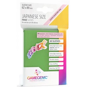 Sleeves: Gamegenic Prime Japanese Sized Sleeves Green (60)