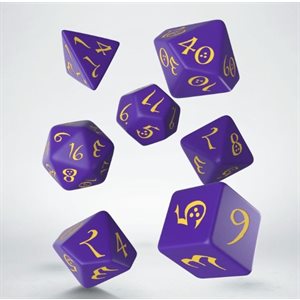 Classic Dice Purple & Yellow 7pc