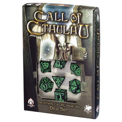 Cthulhu Dice Black & Green 7Pc