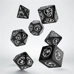 Dragons Dice Black & White 7Pc