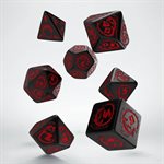 Dragons Dice Black & Red 7Pc