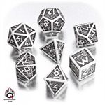 Dwarven Dice White & Black 7 Pc