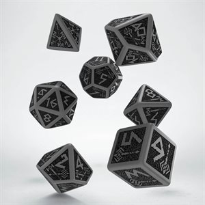 Dwarven Dice Gray & Black 7 Pc