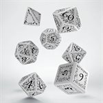 Elvish Dice White & Black 7Pc