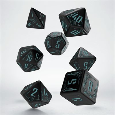 Galactic Black & Blue Dice 7Pc