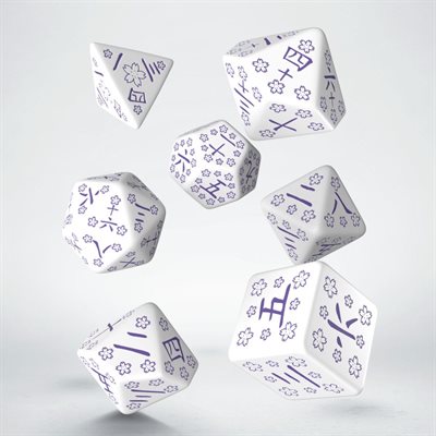 Japanese Dice Set Blue Star Lotus (No Amazon Sales)