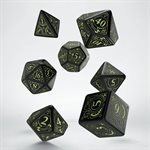 Steampunk Dice Black & Glow 7Pc