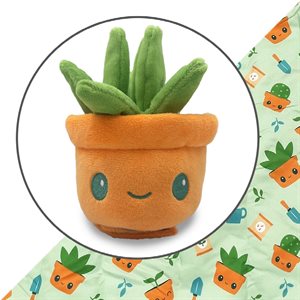 Tote Bag with Plushie: (Green Gardening + Green Succulent) (No Amazon Sales)