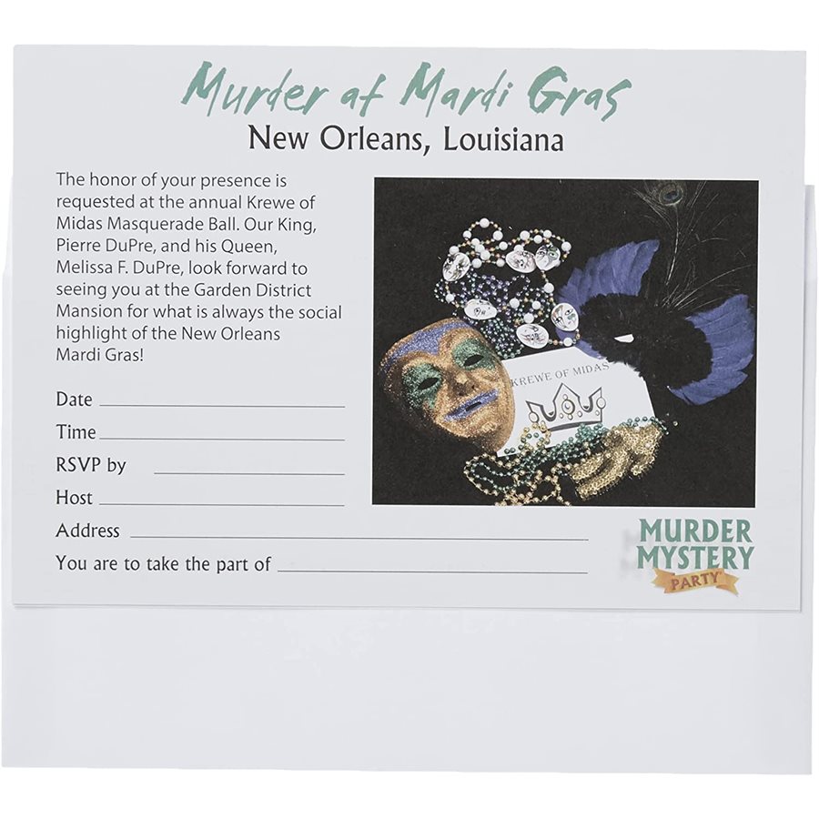 mardi gras invite cards