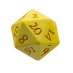 Dice: Heavy Metal Dice: D20: Vivid Yellow (2pc)