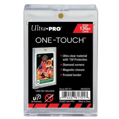 Card Storage: UV One-Touch Magnetic Holder: 130PT Standard Size: Clear