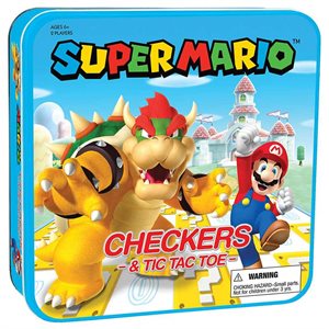 Super Mario™ vs Bowser Checkers & Tic Tac Toe (No Amazon Sales)